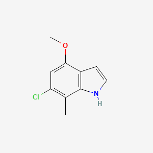 molecular formula C10H10ClNO B1423246 6-Chloro-4-methoxy-7-methylindole CAS No. 1167056-98-5