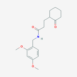 molecular formula C18H25NO4 B14232472 N-[(2,4-Dimethoxyphenyl)methyl]-3-(2-oxocyclohexyl)propanamide CAS No. 823797-49-5