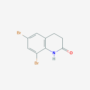 molecular formula C9H7Br2NO B1423254 6,8-Dibromo-3,4-dihydroquinolin-2(1H)-one CAS No. 3555-41-7