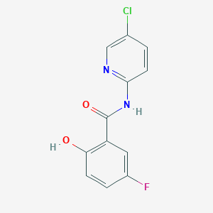molecular formula C12H8ClFN2O2 B14232550 N-(5-Chloropyridin-2-yl)-5-fluoro-2-hydroxybenzamide CAS No. 783371-13-1
