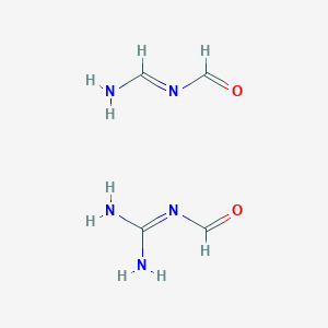 molecular formula C4H9N5O2 B14232557 N-(aminomethylidene)formamide;N-(diaminomethylidene)formamide CAS No. 493016-59-4