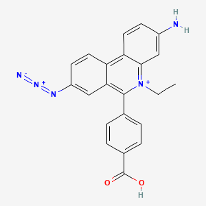 molecular formula C22H18N5O2+ B14232592 3-Amino-8-azido-6-(4-carboxyphenyl)-5-ethylphenanthridin-5-ium CAS No. 626233-99-6