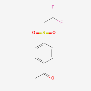 1-[4-(2,2-Difluoroethanesulfonyl)phenyl]ethan-1-one