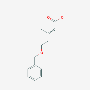 molecular formula C14H18O3 B14232641 Methyl 5-(benzyloxy)-3-methylpent-2-enoate CAS No. 402504-85-2