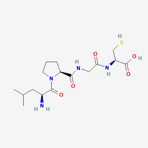molecular formula C16H28N4O5S B14232667 L-Cysteine, L-leucyl-L-prolylglycyl- CAS No. 503844-20-0