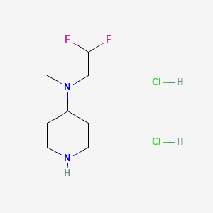 molecular formula C8H18Cl2F2N2 B1423272 N-(2,2-difluoroethyl)-N-methylpiperidin-4-amine dihydrochloride CAS No. 1354962-65-4