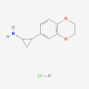 2-(2,3-Dihydro-1,4-benzodioxin-6-yl)cyclopropan-1-amine hydrochloride