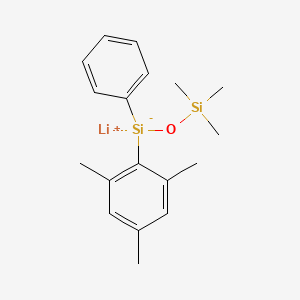 molecular formula C18H25LiOSi2 B14232764 lithium;phenyl-(2,4,6-trimethylphenyl)-trimethylsilyloxysilanide CAS No. 823207-29-0