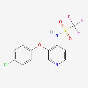 molecular formula C12H8ClF3N2O3S B14232781 N-[3-(4-chlorophenoxy)-4-pyridinyl]trifluoromethanesulfonamide CAS No. 509076-55-5