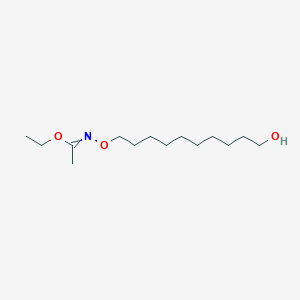 molecular formula C14H29NO3 B14232783 Ethyl N-[(10-hydroxydecyl)oxy]ethanimidate CAS No. 822497-75-6