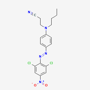 molecular formula C19H19Cl2N5O2 B14232786 3-(Butyl{4-[(E)-(2,6-dichloro-4-nitrophenyl)diazenyl]phenyl}amino)propanenitrile CAS No. 404868-52-6