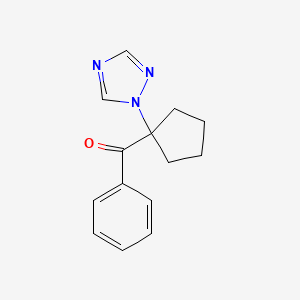 molecular formula C14H15N3O B14232795 Phenyl[1-(1H-1,2,4-triazol-1-yl)cyclopentyl]methanone CAS No. 533931-18-9
