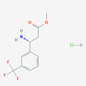 molecular formula C11H13ClF3NO2 B1423280 methyl (3R)-3-amino-3-[3-(trifluoromethyl)phenyl]propanoate hydrochloride CAS No. 1354970-82-3