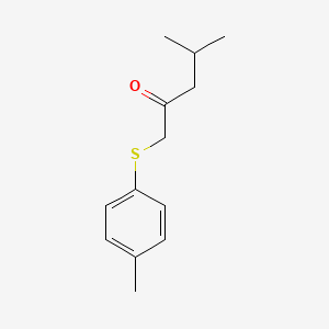 molecular formula C13H18OS B14232803 4-Methyl-1-[(4-methylphenyl)sulfanyl]pentan-2-one CAS No. 477761-13-0