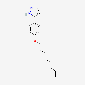 molecular formula C17H24N2O B14232805 5-[4-(Octyloxy)phenyl]-1H-pyrazole CAS No. 385433-40-9