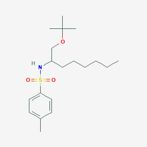 molecular formula C19H33NO3S B14232809 Benzenesulfonamide, N-[1-[(1,1-dimethylethoxy)methyl]heptyl]-4-methyl- CAS No. 500171-00-6