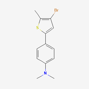 molecular formula C13H14BrNS B14232826 Benzenamine, 4-(4-bromo-5-methyl-2-thienyl)-N,N-dimethyl- CAS No. 813450-64-5