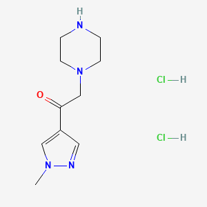 1-(1-methyl-1H-pyrazol-4-yl)-2-(piperazin-1-yl)ethan-1-one dihydrochloride