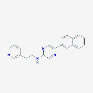 molecular formula C21H18N4 B14232880 Pyrazinamine, 5-(2-naphthalenyl)-N-[2-(3-pyridinyl)ethyl]- CAS No. 821784-04-7