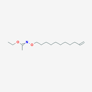 molecular formula C15H29NO2 B14232886 Ethyl N-[(undec-10-en-1-yl)oxy]ethanimidate CAS No. 822497-51-8