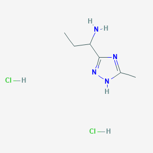 1-(3-methyl-1H-1,2,4-triazol-5-yl)propan-1-amine dihydrochloride