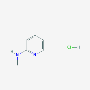molecular formula C7H11ClN2 B1423291 N,4-dimethylpyridin-2-amine hydrochloride CAS No. 1354960-21-6