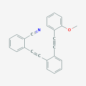 molecular formula C24H15NO B14232933 2-({2-[(2-Methoxyphenyl)ethynyl]phenyl}ethynyl)benzonitrile CAS No. 823227-66-3