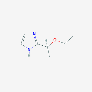 molecular formula C7H12N2O B1423296 2-(1-ethoxyethyl)-1H-imidazole CAS No. 1354961-94-6