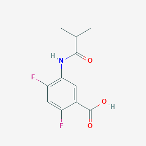 molecular formula C11H11F2NO3 B1423300 2,4-Difluoro-5-(2-methylpropanamido)benzoic acid CAS No. 1183740-54-6