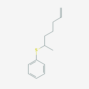 molecular formula C13H18S B14233000 Benzene, [(1-methyl-5-hexenyl)thio]- CAS No. 477482-11-4
