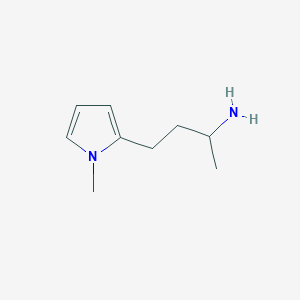 molecular formula C9H16N2 B1423302 4-(1-methyl-1H-pyrrol-2-yl)butan-2-amine CAS No. 1354960-38-5