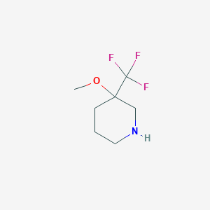 molecular formula C7H12F3NO B1423303 3-Methoxy-3-(trifluoromethyl)piperidine CAS No. 1354959-91-3