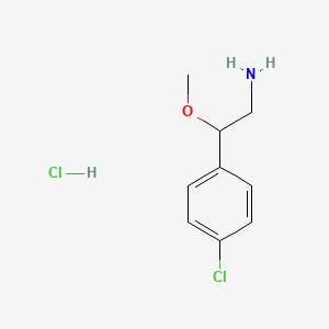 molecular formula C9H13Cl2NO B1423304 2-(4-Chlorophenyl)-2-methoxyethan-1-amine hydrochloride CAS No. 1354954-51-0