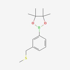 molecular formula C14H21BO2S B1423309 4,4,5,5-Tetramethyl-2-{3-[(methylsulfanyl)methyl]phenyl}-1,3,2-dioxaborolane CAS No. 1414923-65-1