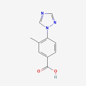 molecular formula C10H9N3O2 B1423311 3-methyl-4-(1H-1,2,4-triazol-1-yl)benzoic acid CAS No. 167626-57-5