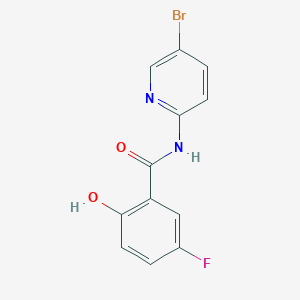 molecular formula C12H8BrFN2O2 B14233161 N-(5-Bromopyridin-2-yl)-5-fluoro-2-hydroxybenzamide CAS No. 783371-19-7