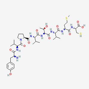 molecular formula C41H66N8O11S2 B14233211 L-Tyrosyl-L-valyl-L-prolyl-L-valyl-L-threonyl-L-valyl-L-methionyl-L-cysteine CAS No. 628715-90-2