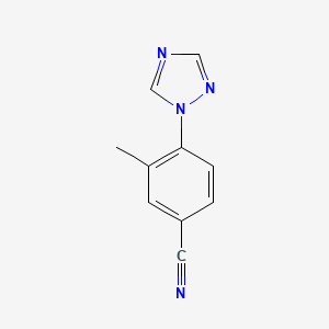 molecular formula C10H8N4 B1423323 3-甲基-4-(1H-1,2,4-三唑-1-基)苯甲腈 CAS No. 1184024-43-8