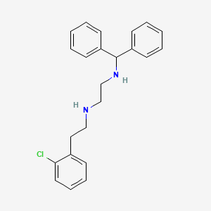molecular formula C23H25ClN2 B14233235 N'-benzhydryl-N-[2-(2-chlorophenyl)ethyl]ethane-1,2-diamine CAS No. 627526-07-2
