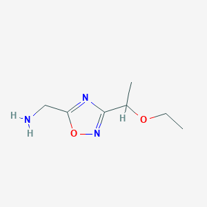 [3-(1-Ethoxyethyl)-1,2,4-oxadiazol-5-yl]methanamine
