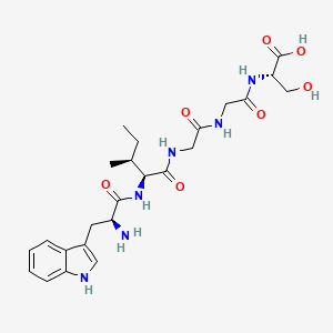 molecular formula C24H34N6O7 B14233248 L-Tryptophyl-L-isoleucylglycylglycyl-L-serine CAS No. 823233-54-1