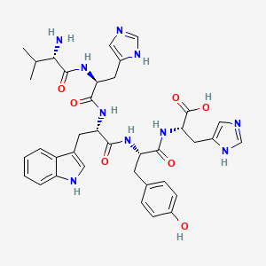 molecular formula C37H44N10O7 B14233282 L-Histidine, L-valyl-L-histidyl-L-tryptophyl-L-tyrosyl- CAS No. 562837-55-2