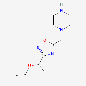 1-{[3-(1-Ethoxyethyl)-1,2,4-oxadiazol-5-yl]methyl}piperazine