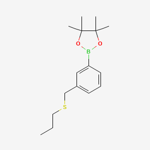 4,4,5,5-Tetramethyl-2-{3-[(propylsulfanyl)methyl]phenyl}-1,3,2-dioxaborolane