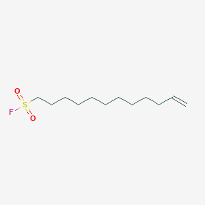 molecular formula C12H23FO2S B14233321 Dodec-11-ene-1-sulfonyl fluoride CAS No. 623114-66-9