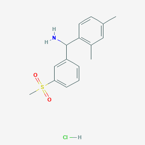 (2,4-Dimethylphenyl)(3-methanesulfonylphenyl)methanamine hydrochloride