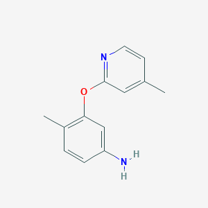 4-Methyl-3-[(4-methylpyridin-2-yl)oxy]aniline