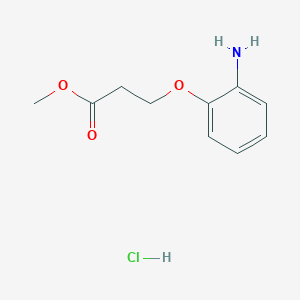 molecular formula C10H14ClNO3 B1423336 Methyl 3-(2-aminophenoxy)propanoate hydrochloride CAS No. 1354960-88-5