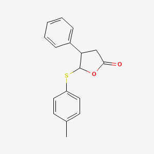molecular formula C17H16O2S B14233361 5-[(4-Methylphenyl)sulfanyl]-4-phenyloxolan-2-one CAS No. 823213-97-4