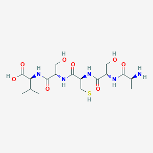 molecular formula C17H31N5O8S B14233364 L-Alanyl-L-seryl-L-cysteinyl-L-seryl-L-valine CAS No. 819802-70-5